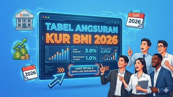 Tabel Angsuran KUR BNI 2026 Terbaru, Simulasi Cicilan dan Syarat Pengajuan Lengkap